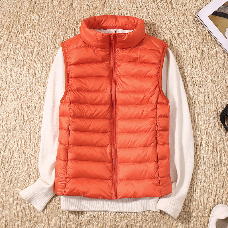 Amira™ | Lichtgewicht donsbodywarmer met plooidetail