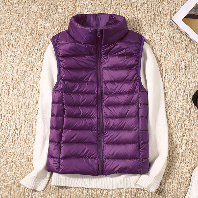 Amira™ | Lichtgewicht donsbodywarmer met plooidetail