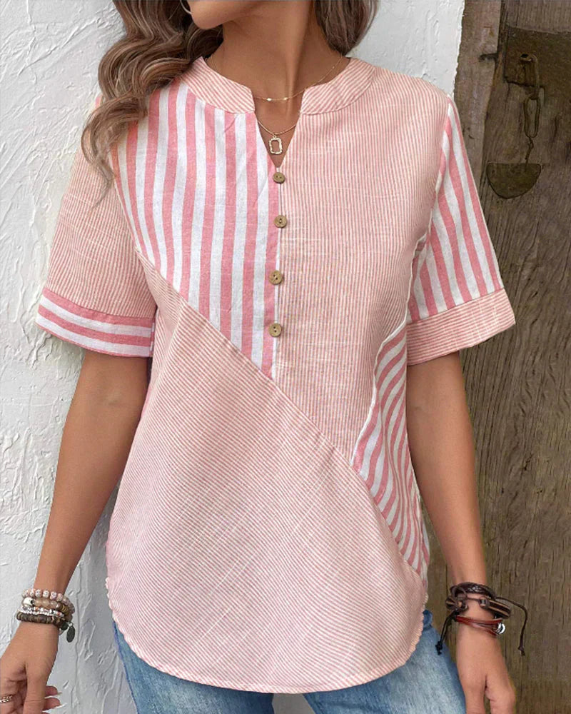 Lysanne™ | Klassieke Casual Gestreepte Top