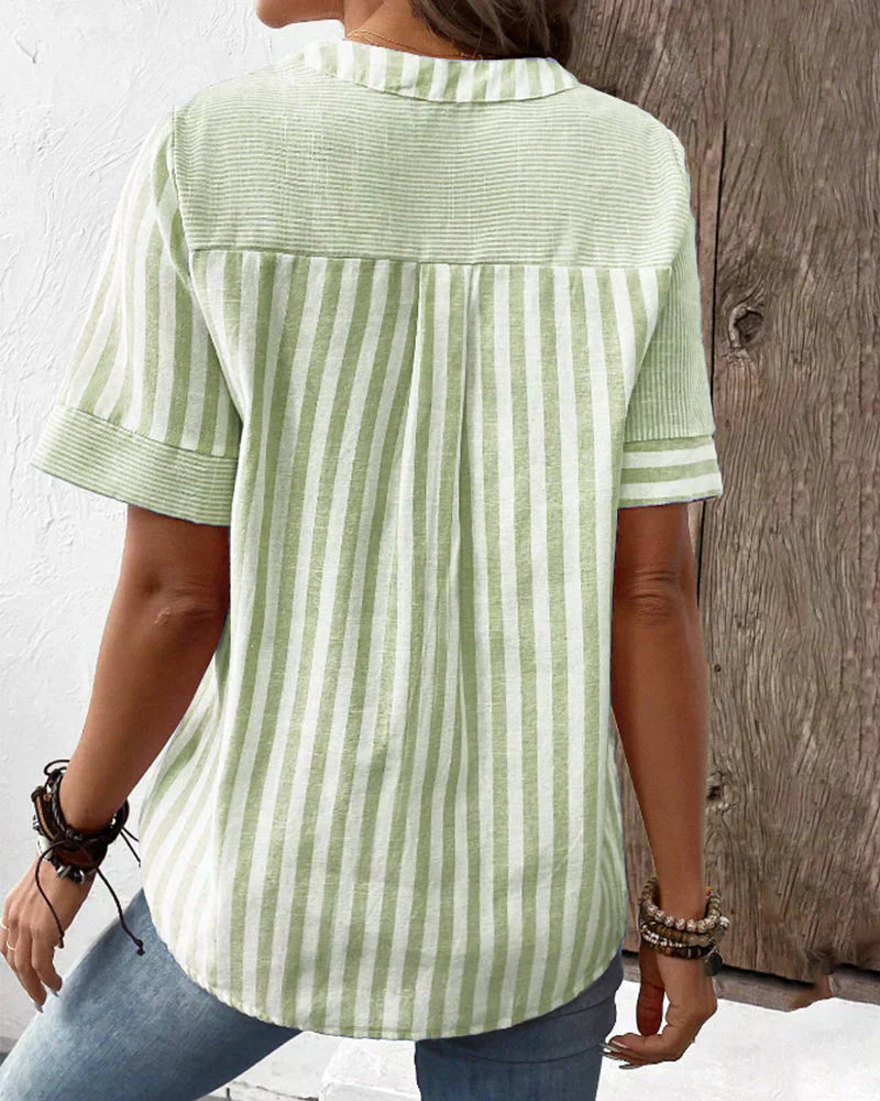 Lysanne™ | Klassieke Casual Gestreepte Top