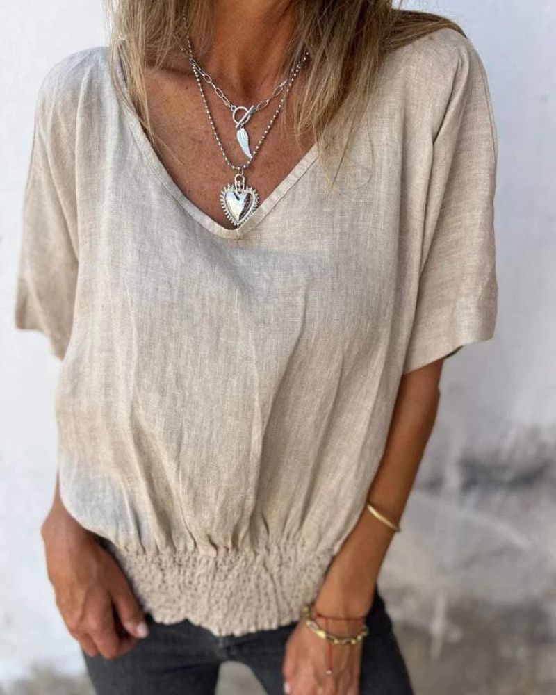 Thalya™ | Casual Zomer Top met V-Hals