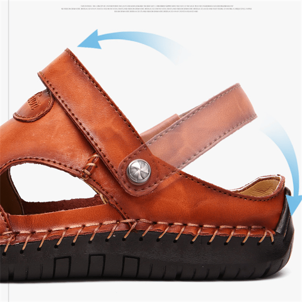 Van Der Waal™ | Handgemaakte, zachte leren casual sandalen voor heren