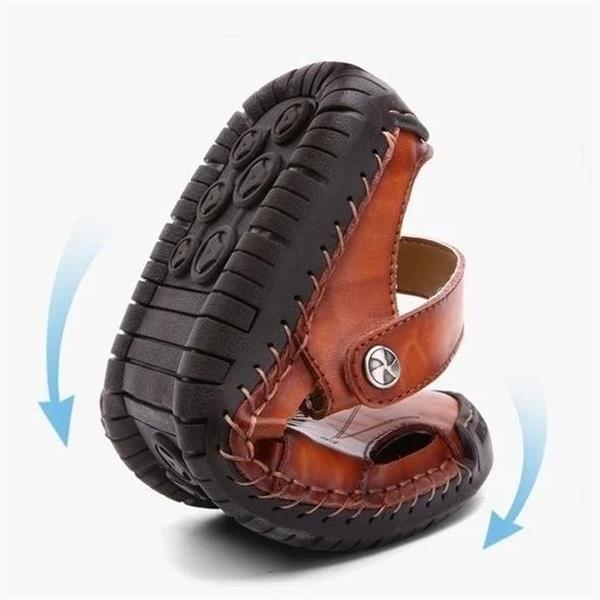 Van Der Waal™ | Handgemaakte, zachte leren casual sandalen voor heren