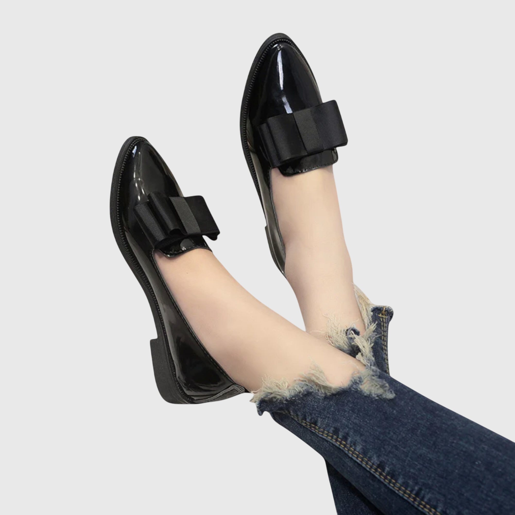 Van Der Waal™ | Lak Mocassins met Strik