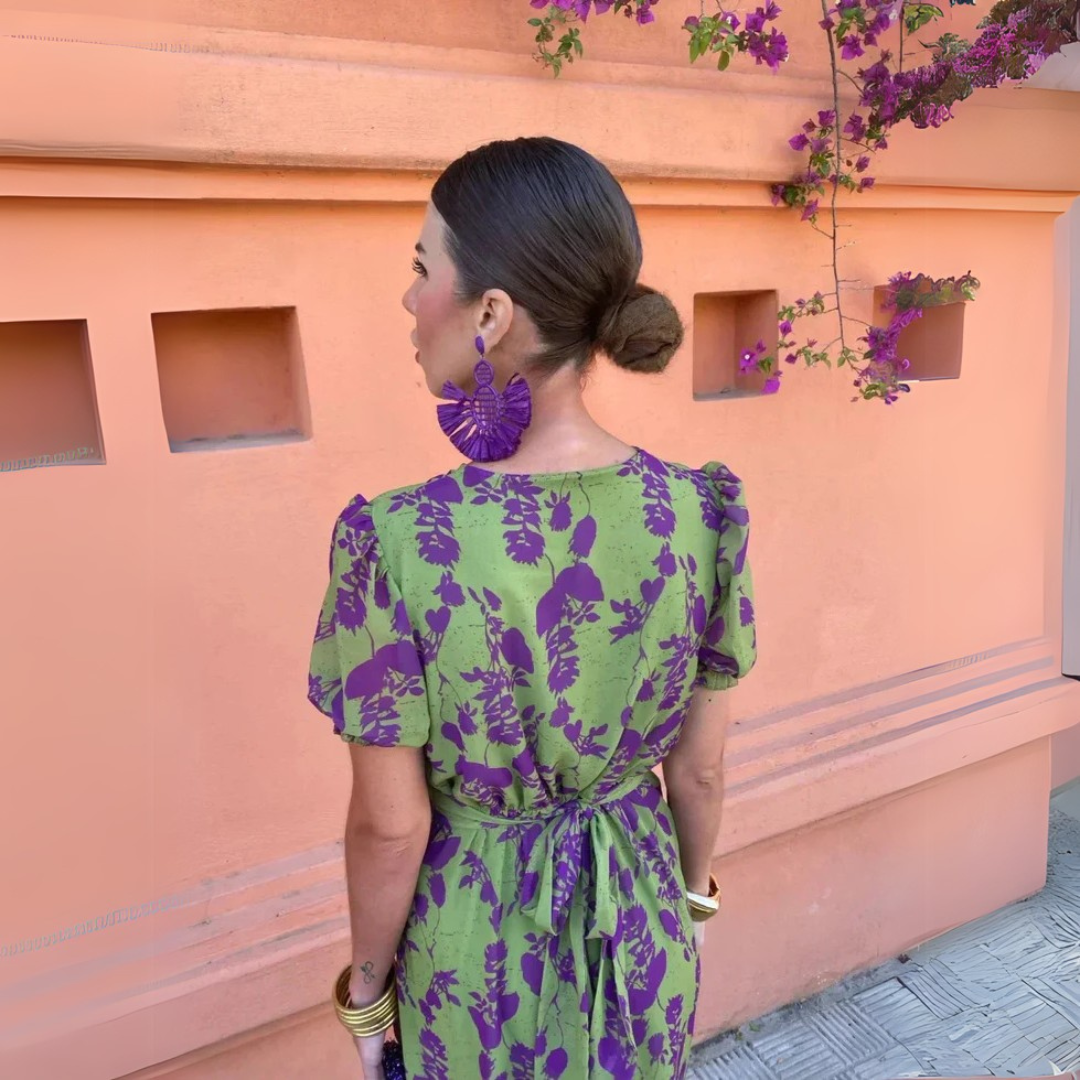 Danielle™ | Midi-jurk met bloemenprint