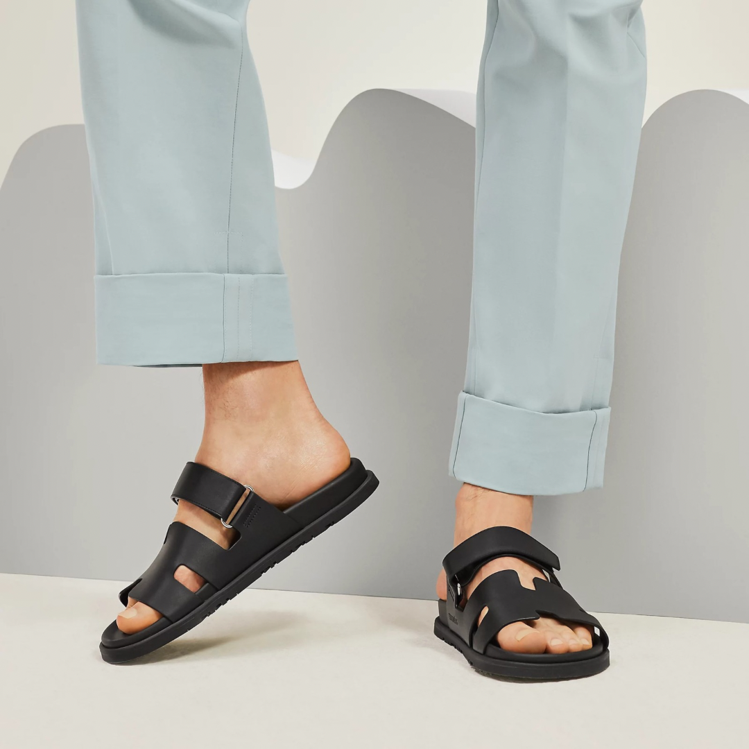 Zera™ | Ergonomische zwarte sandalen met suède voetbed