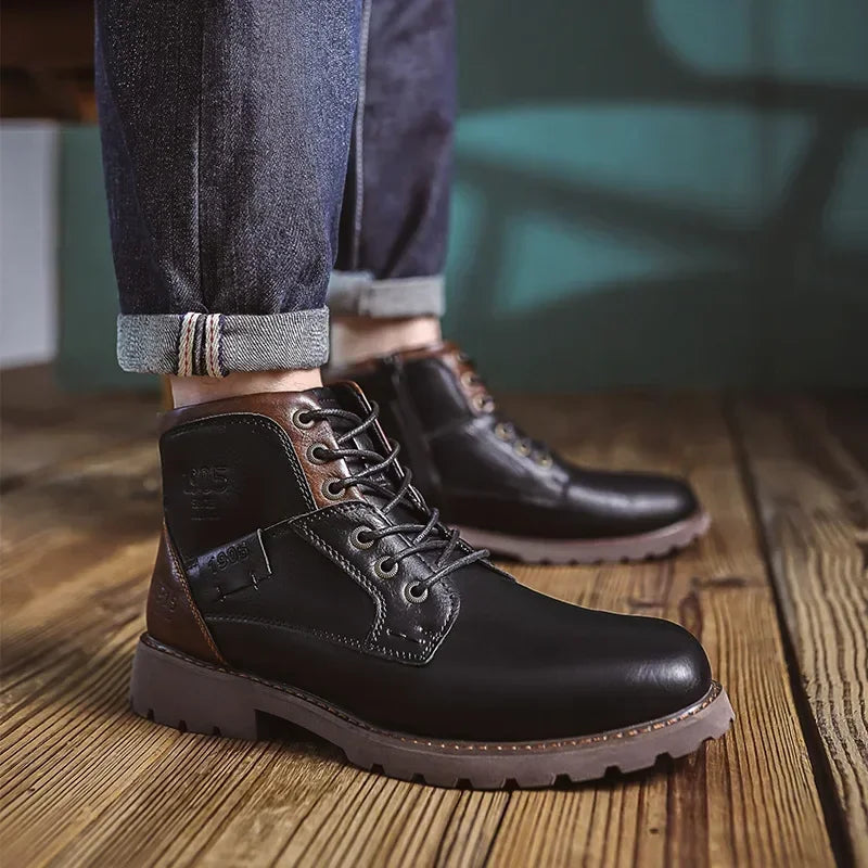 Kyron™ | Leren enkellaarzen