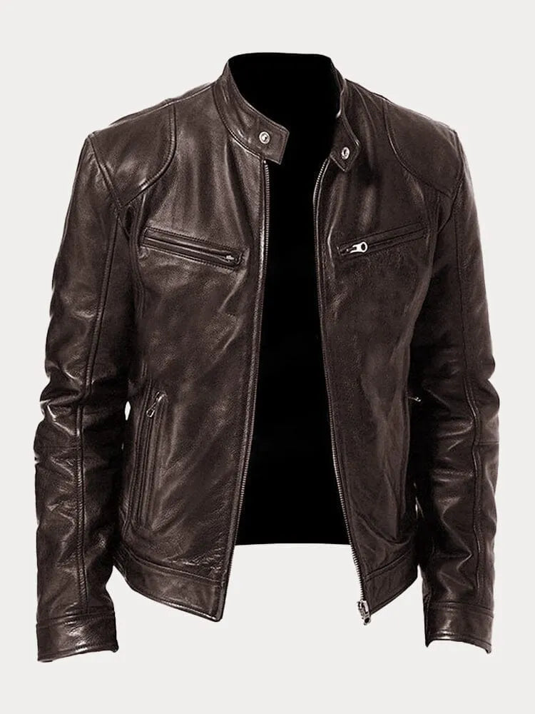 Van Der Waal™ | Leren jack in casual stijl