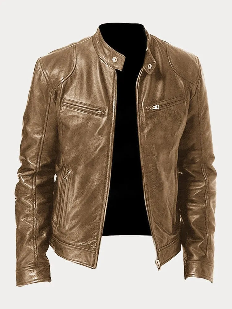 Van Der Waal™ | Leren jack in casual stijl