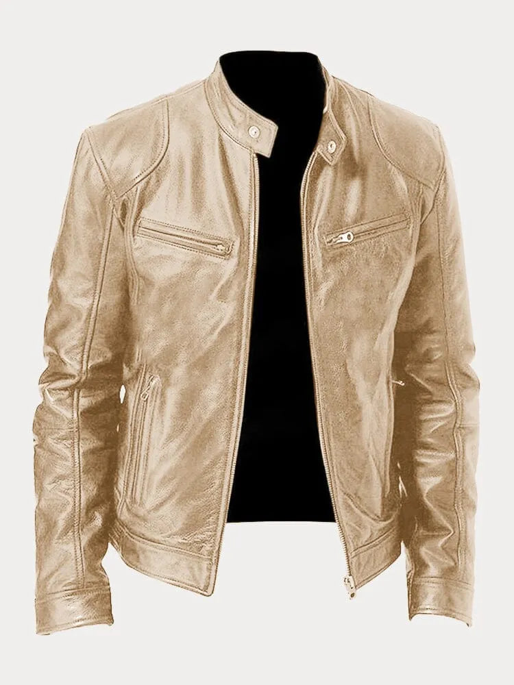Van Der Waal™ | Leren jack in casual stijl