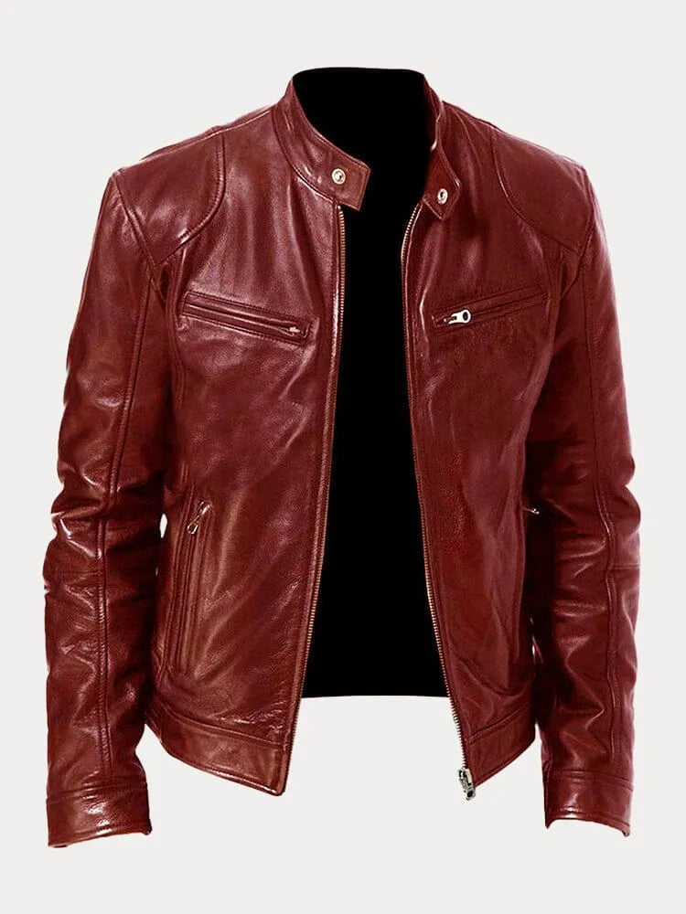 Van Der Waal™ | Leren jack in casual stijl