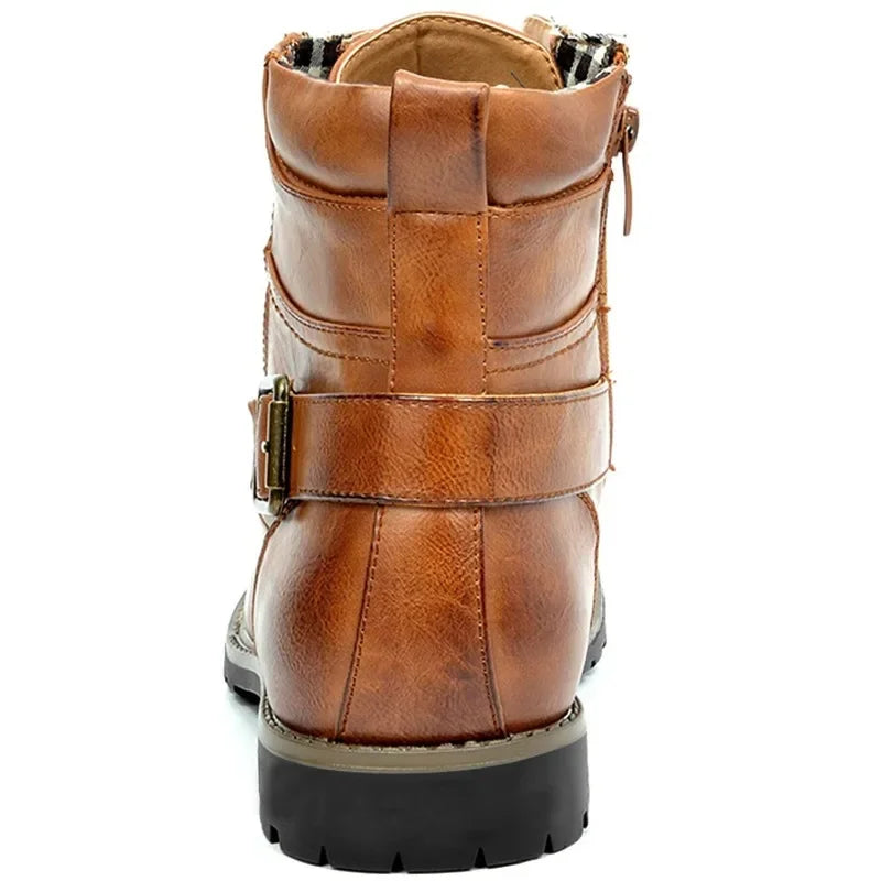 Rynor™ | Leren veterschoenen enkelboots