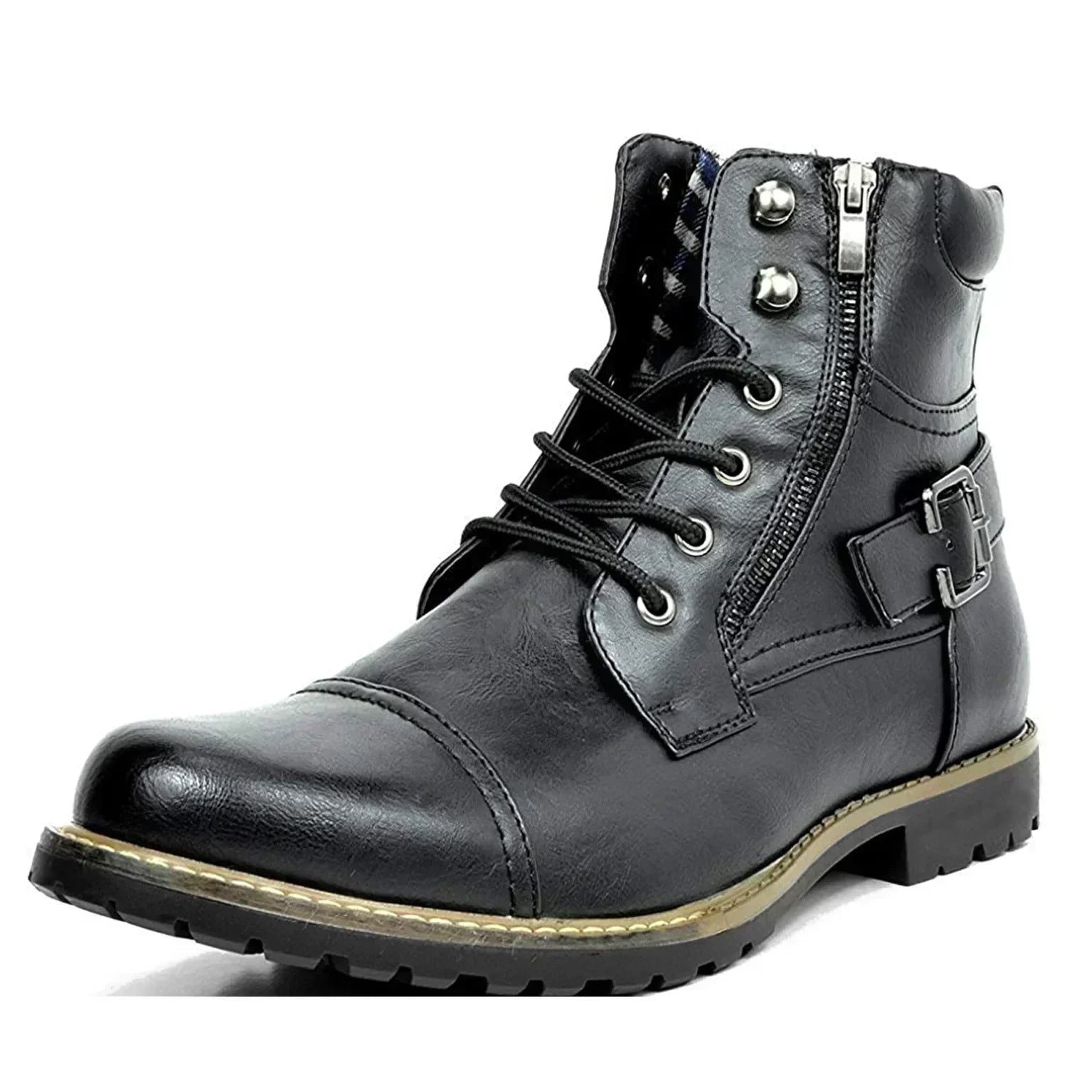 Rynor™ | Leren veterschoenen enkelboots