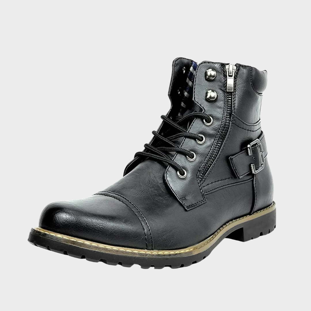 Rynor™ | Leren veterschoenen enkelboots