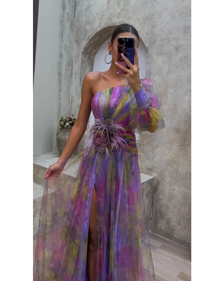 Cecelia™ | Jurk met één mouw