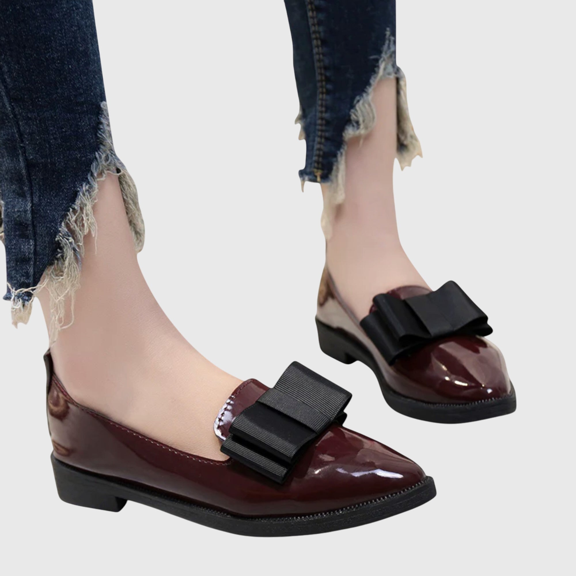 Van Der Waal™ | Lak Mocassins met Strik