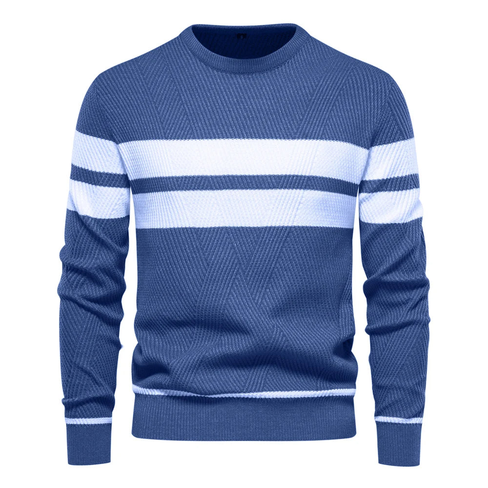 Joren™ | Patchwork Trui met Lange Mouwen