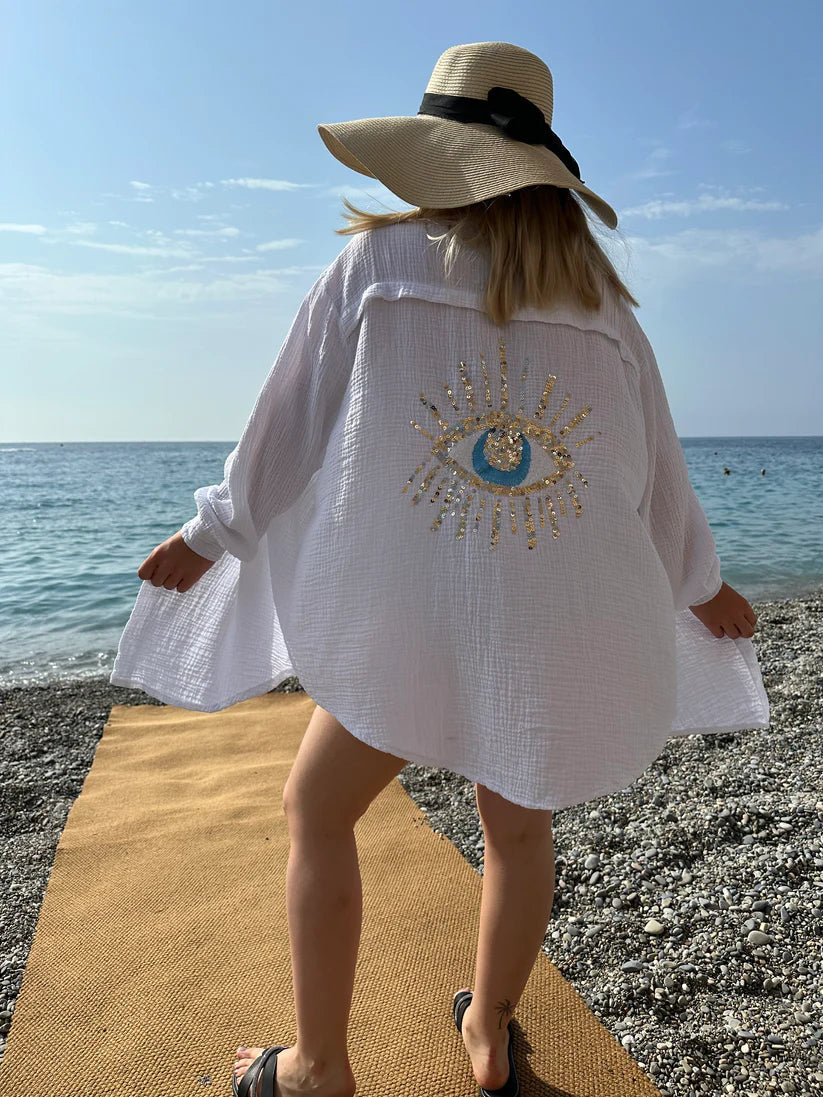 Inessa™ | Oversized Blouse van Katoen