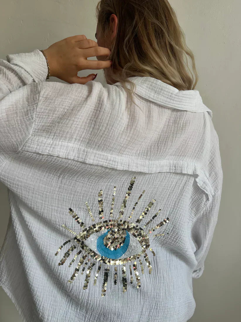 Inessa™ | Oversized Blouse van Katoen