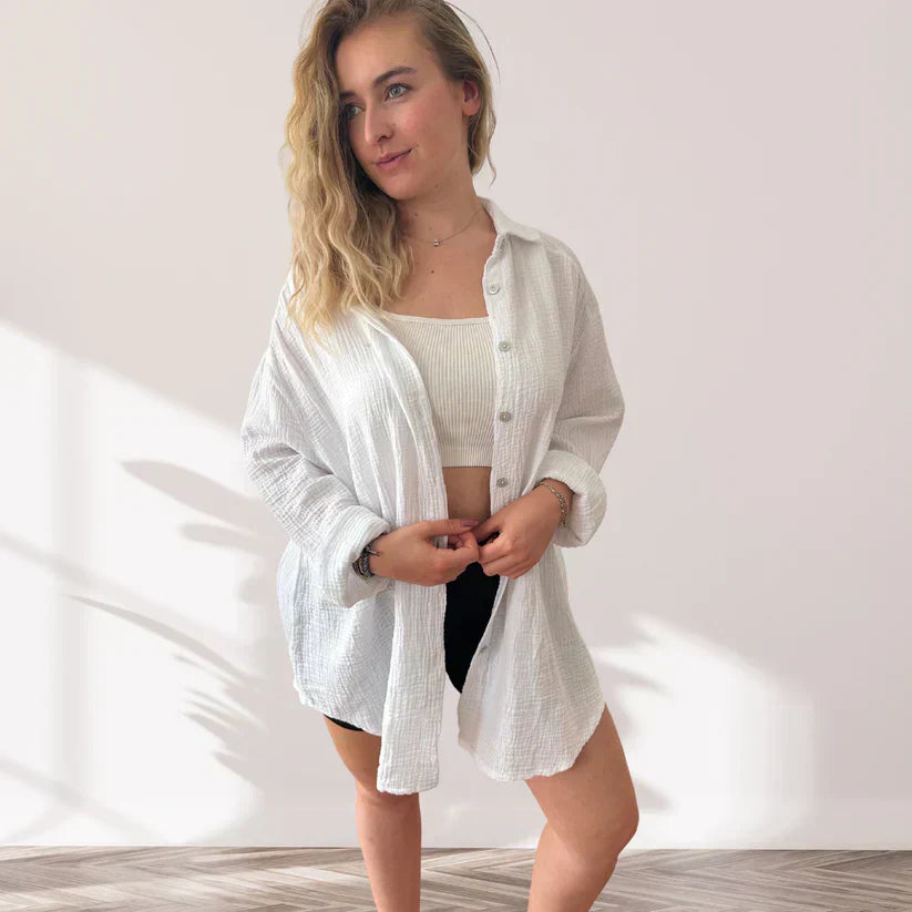 Inessa™ | Oversized Blouse van Katoen