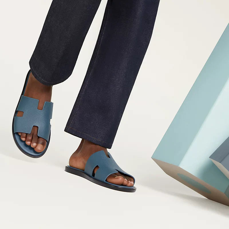 Auri™ | Minimalistische leren slippers met voetbed