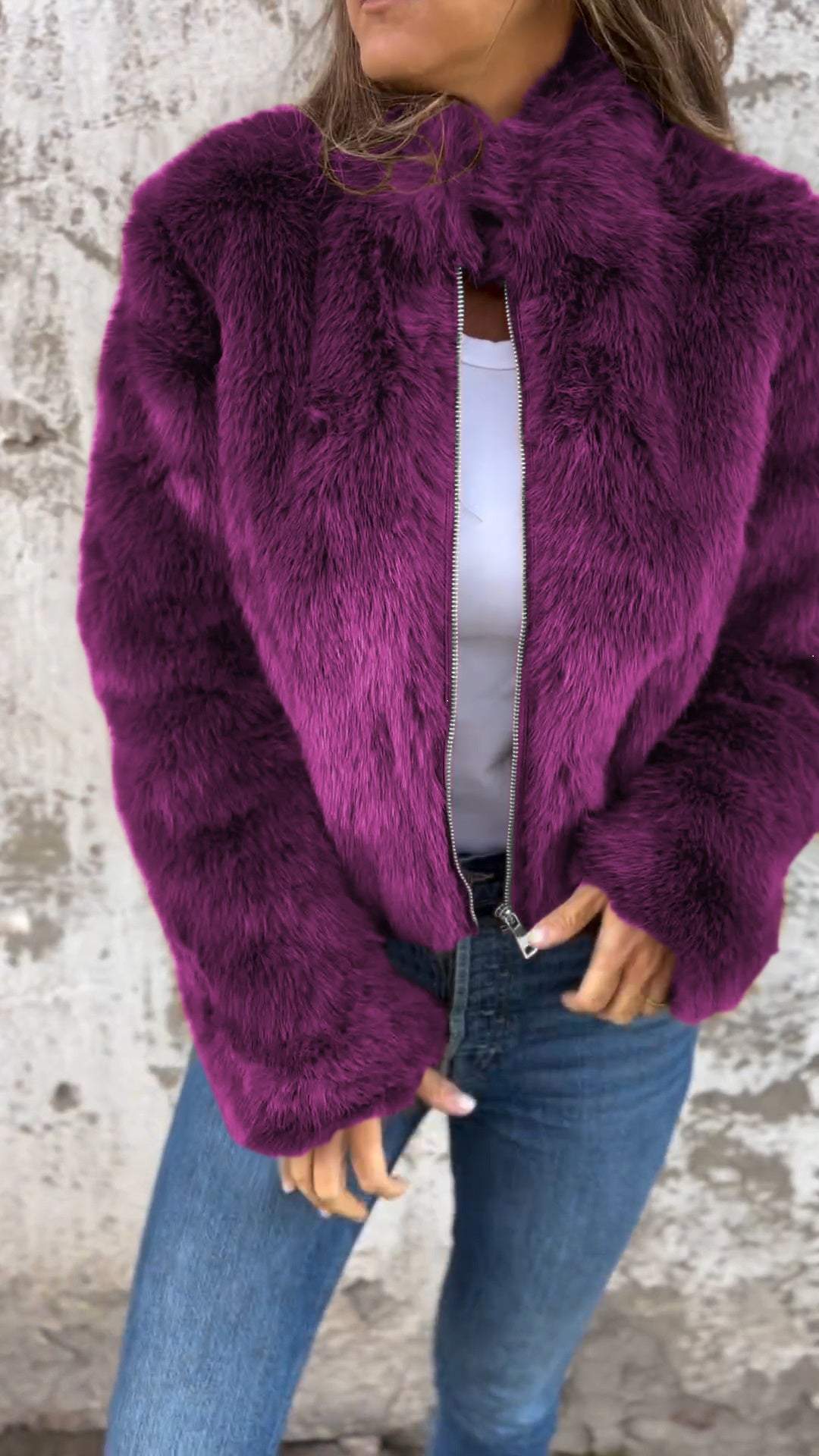 Kaely™ | Korte luxe imitatiebontjas