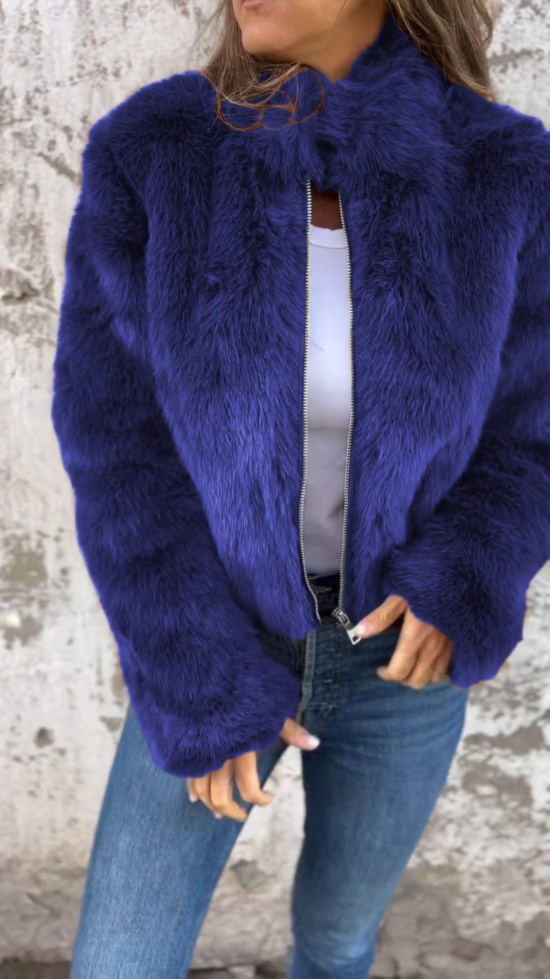 Kaely™ | Korte luxe imitatiebontjas