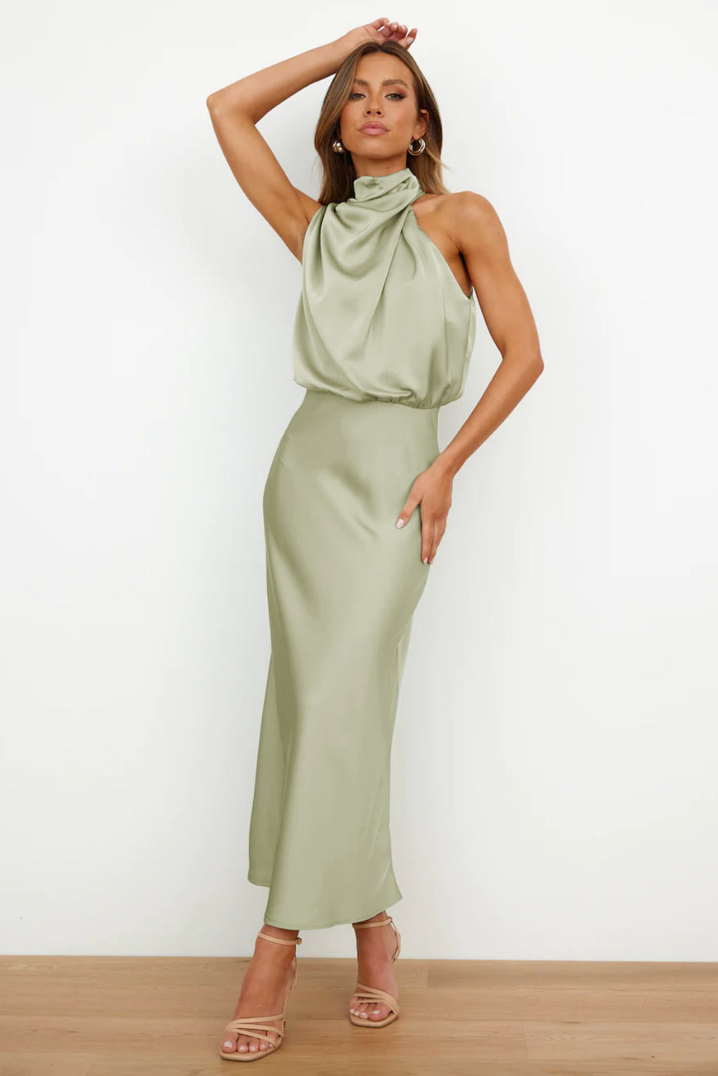 Theresa™ | Lange jurk met halterhals