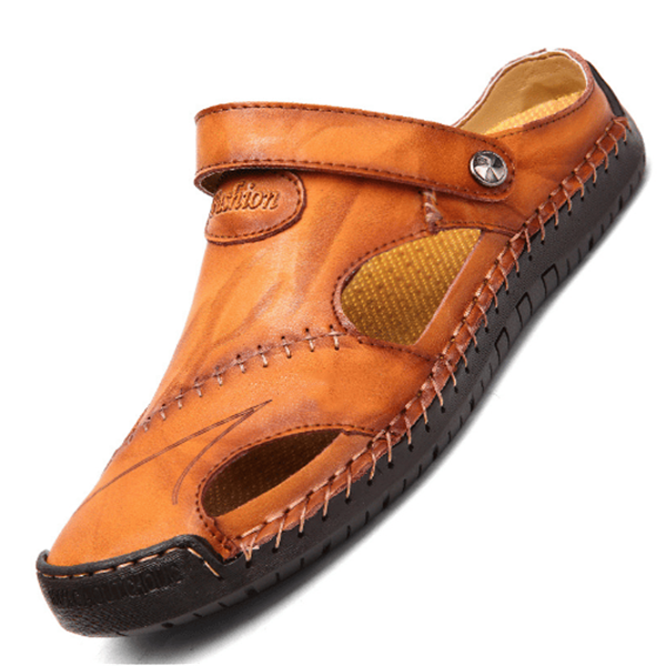 Van Der Waal™ | Handgemaakte, zachte leren casual sandalen voor heren