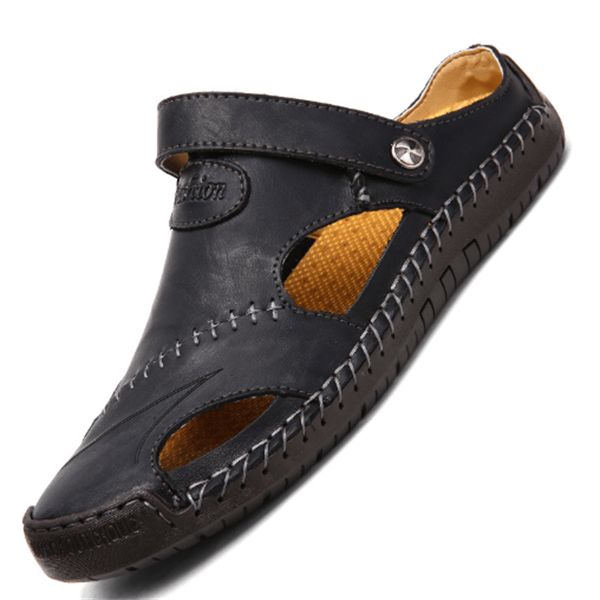 Van Der Waal™ | Handgemaakte, zachte leren casual sandalen voor heren