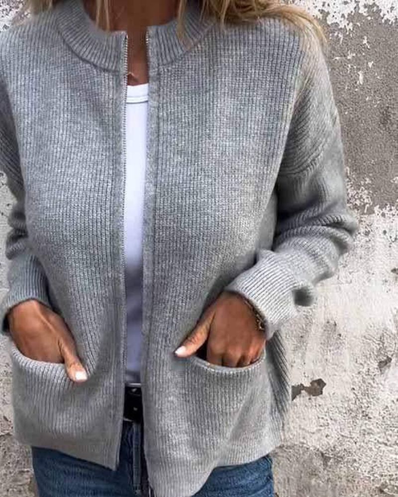 Améa™ | Zachte gebreide cardigan met zakken