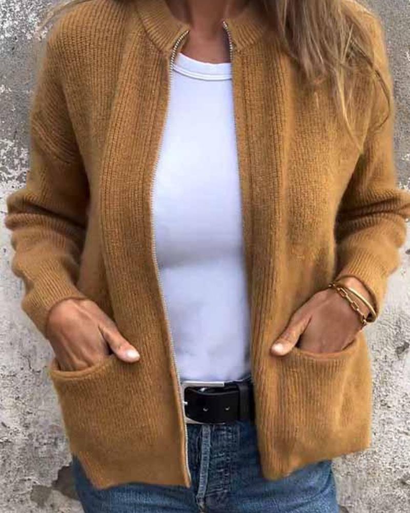 Améa™ | Zachte gebreide cardigan met zakken