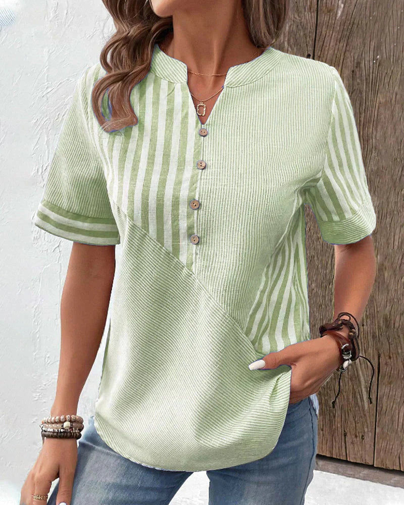 Lysanne™ | Klassieke Casual Gestreepte Top