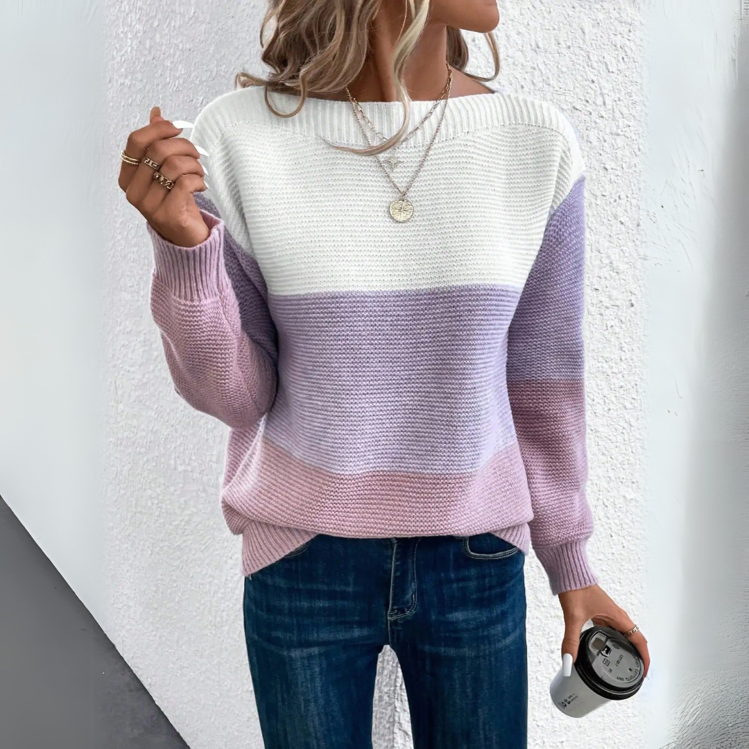Sylvene™ | Elegante patchwork trui