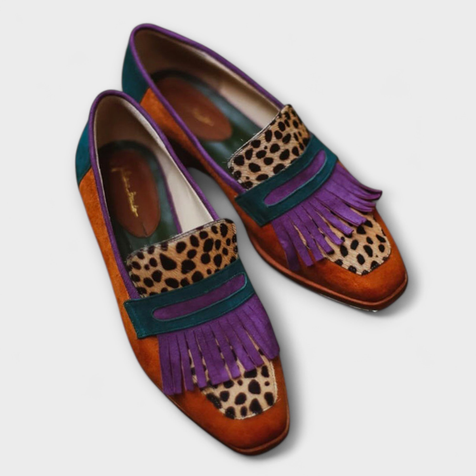Van Der Waal™ | Mocassins met Luipaardprint