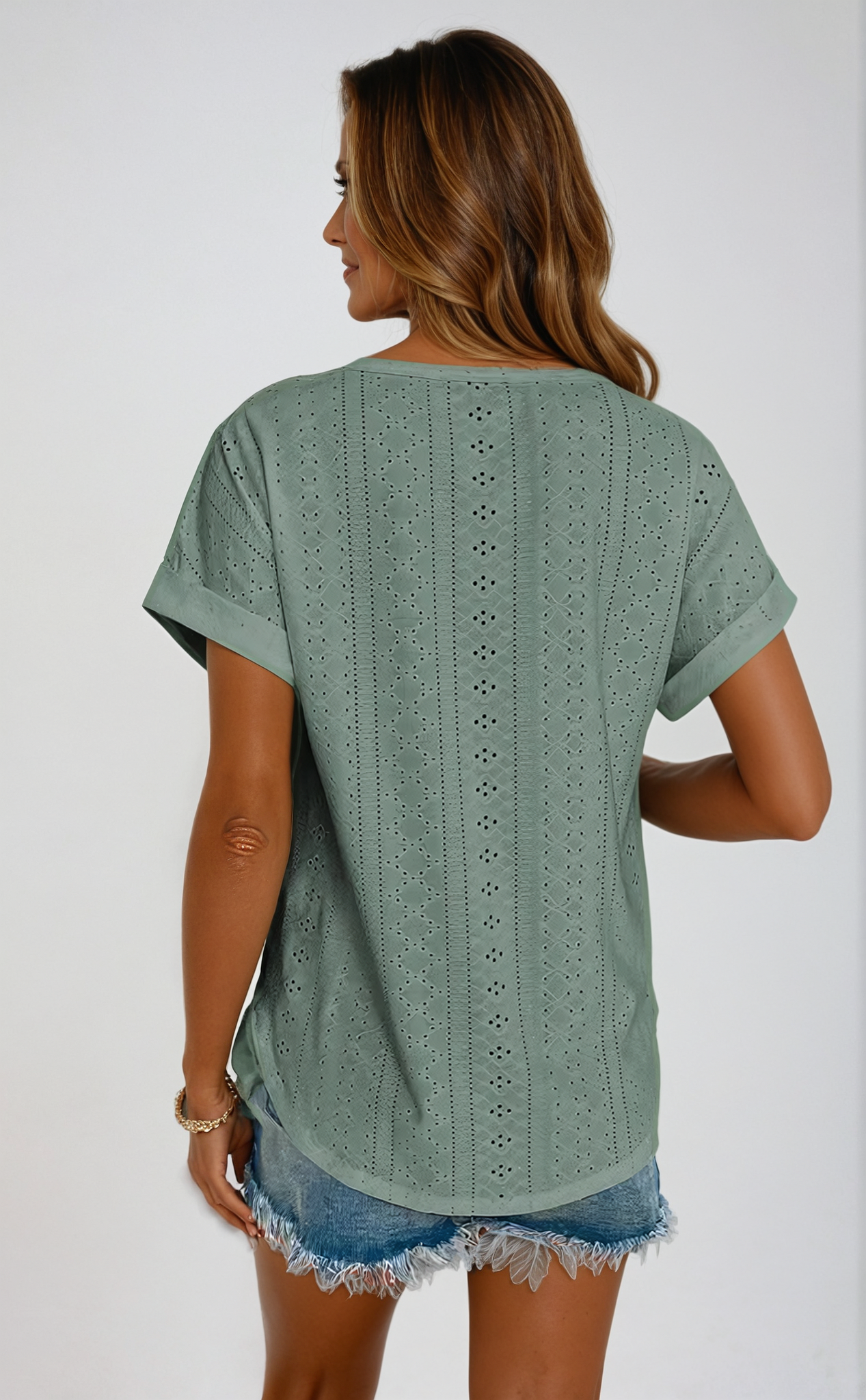 Yeliane™ | Katoenen Top met Borduursel