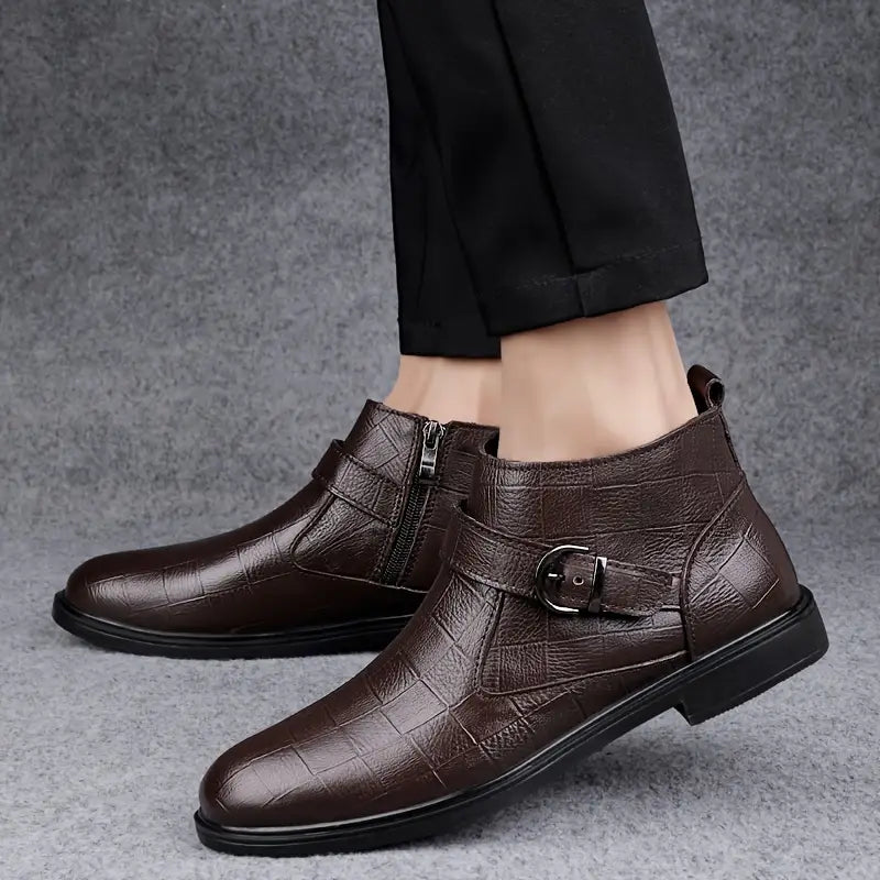 Fabian™ | Leren ranger enkellaarzen