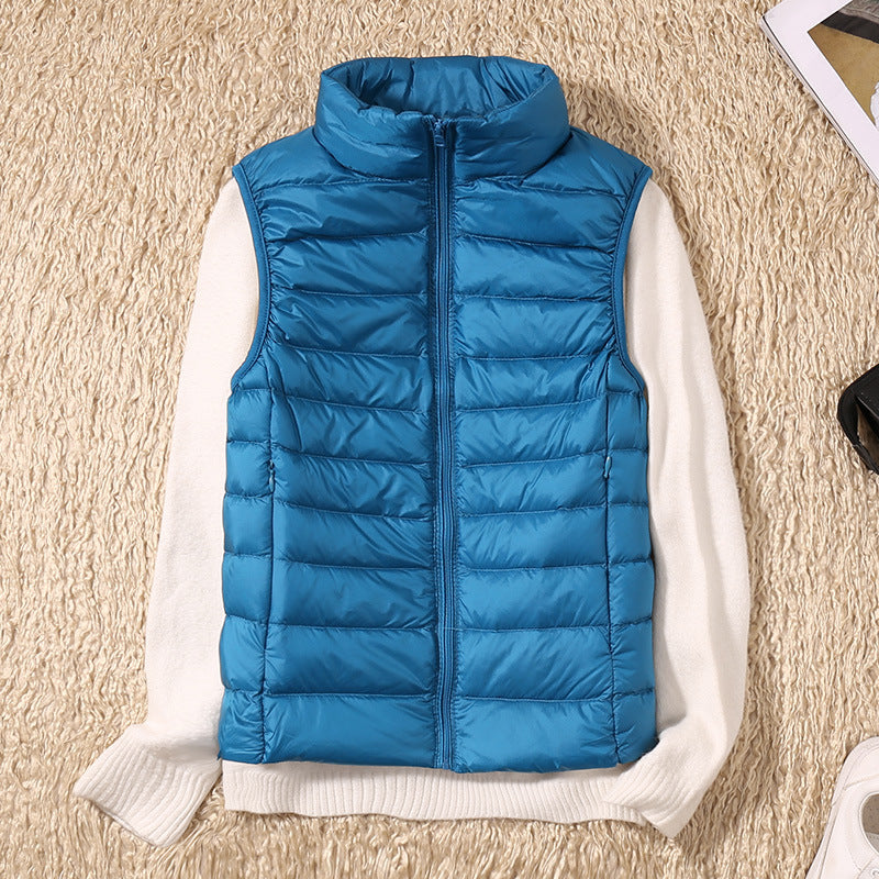 Amira™ | Lichtgewicht donsbodywarmer met plooidetail
