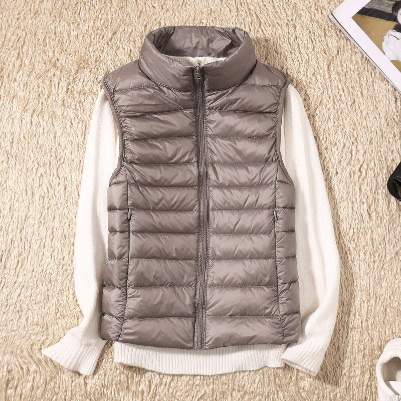 Amira™ | Lichtgewicht donsbodywarmer met plooidetail