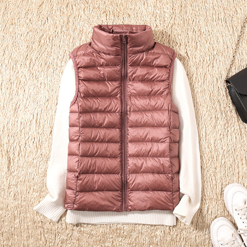Amira™ | Lichtgewicht donsbodywarmer met plooidetail