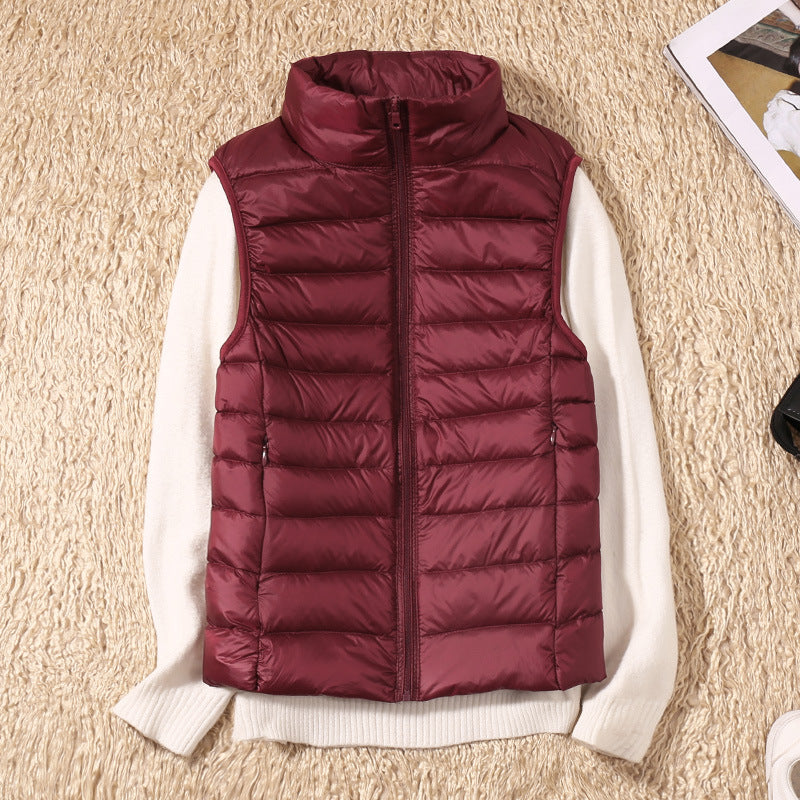 Amira™ | Lichtgewicht donsbodywarmer met plooidetail