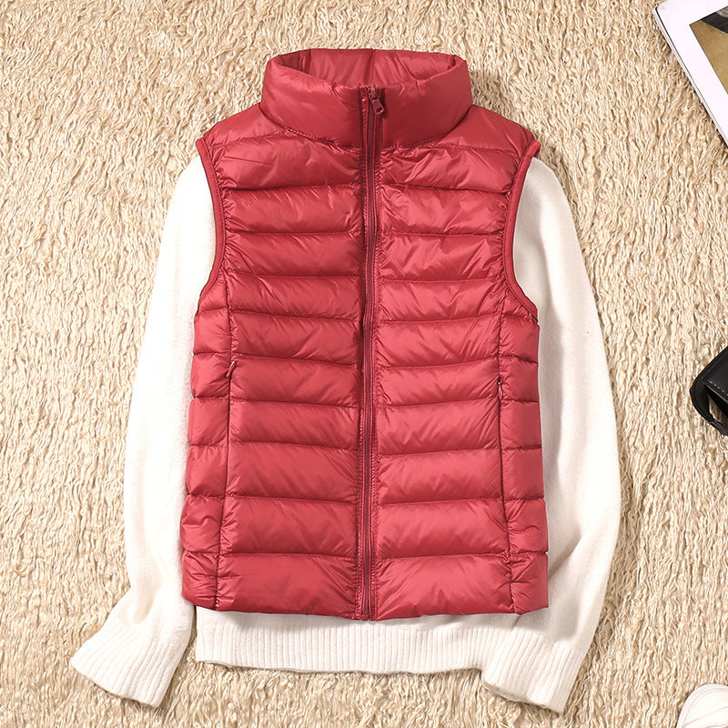 Amira™ | Lichtgewicht donsbodywarmer met plooidetail