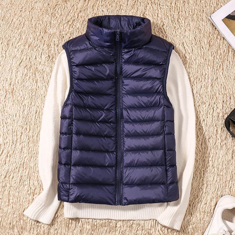 Amira™ | Lichtgewicht donsbodywarmer met plooidetail