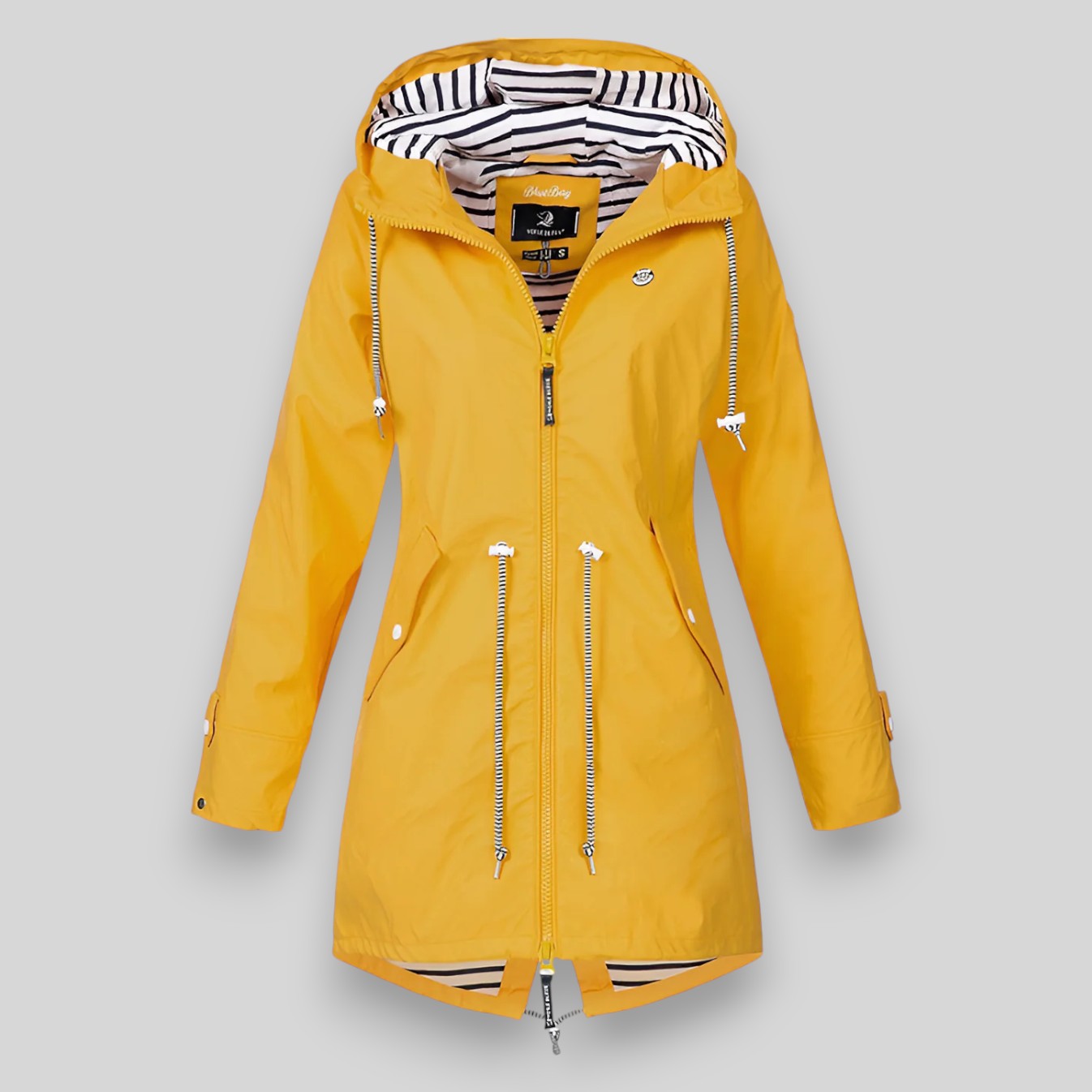 Kessy™ | Regenjas met gestreepte voering en capuchon