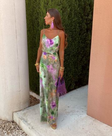 Anisten™ | Stijlvolle maxi-jurk met halo-dyeprint