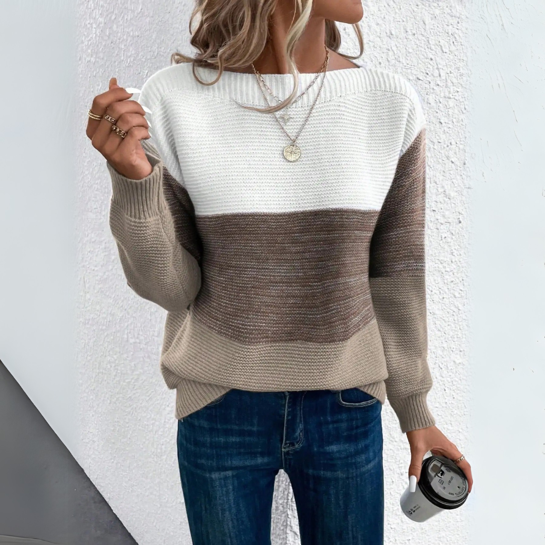 Sylvene™ | Elegante patchwork trui