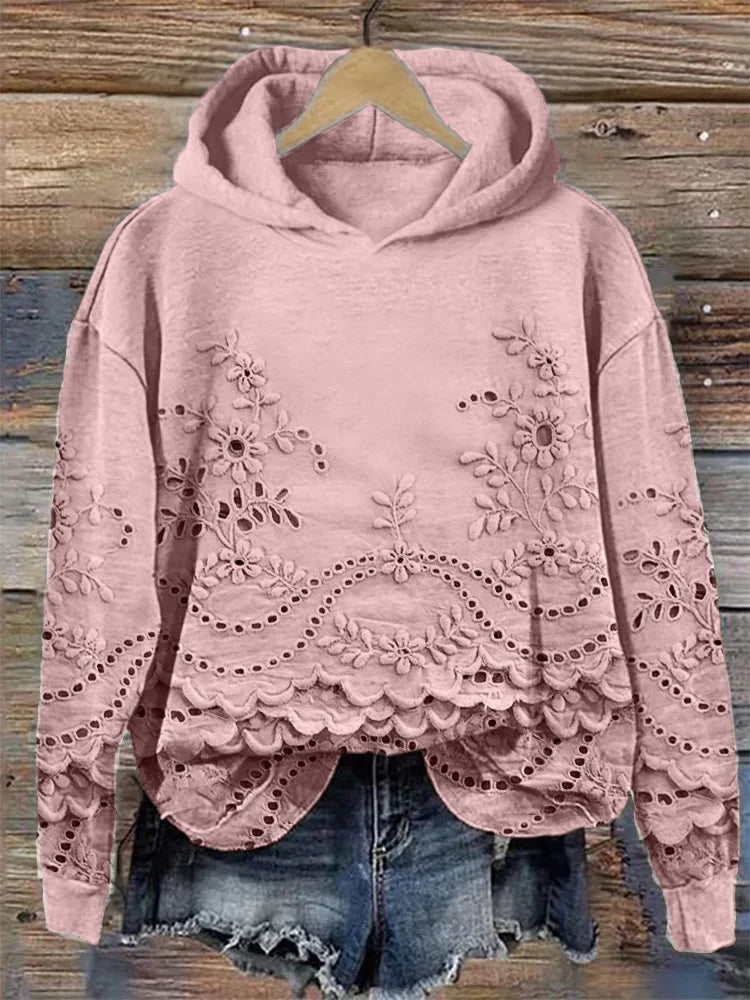 Jeyla™ | Geborduurde Bloemen Hoodie