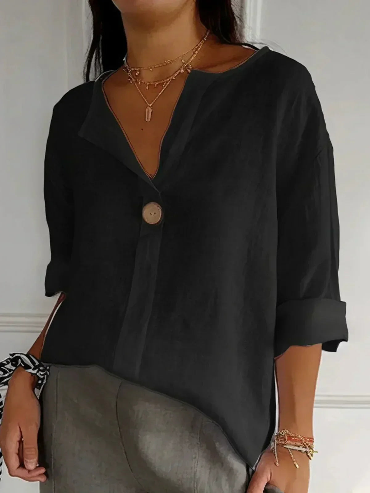 Aemissa™ | Casual V-Hals Blouse