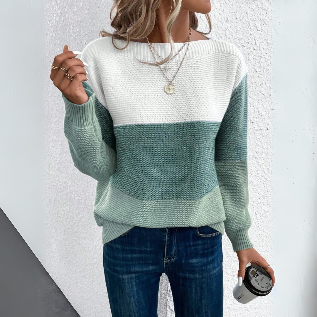 Sylvene™ | Elegante patchwork trui
