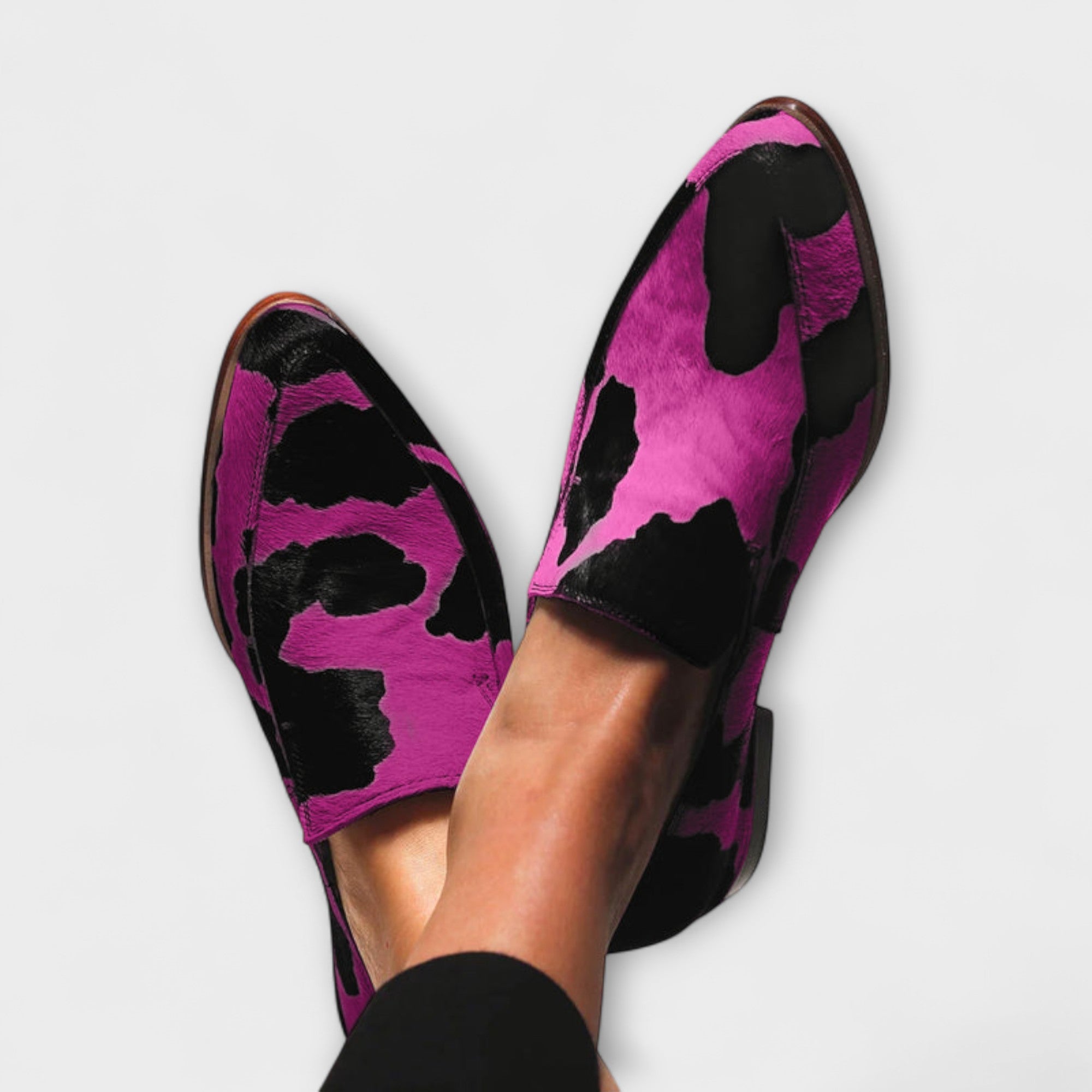 Van Der Waal™ | Mocassins met Koeienprint